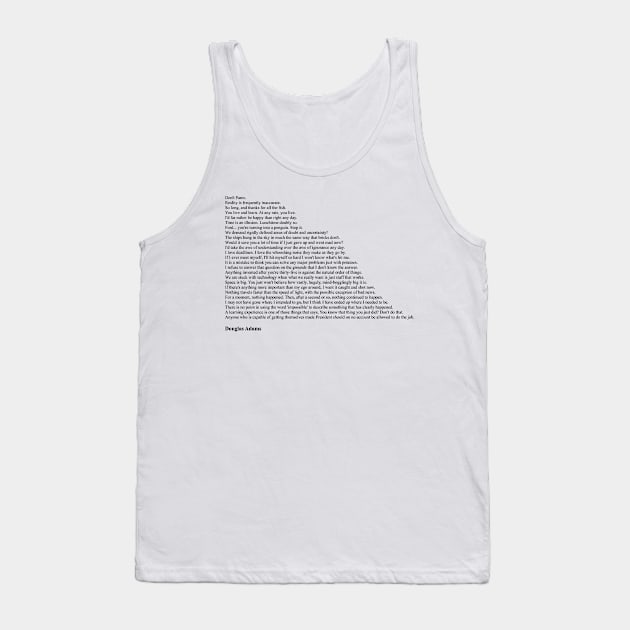 Douglas Adams Quotes Tank Top by qqqueiru